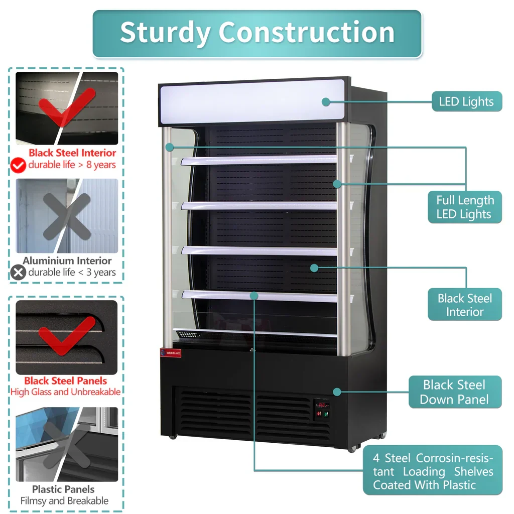 Westlake LD3-2Z-C4 Slim Open Air Cooler 46" 33-39°F — view 3