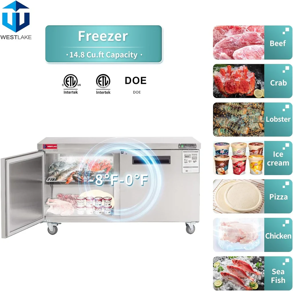 Westlake WKTF-60B Undercounter Freezer 2 Door -8-0°F — view 4