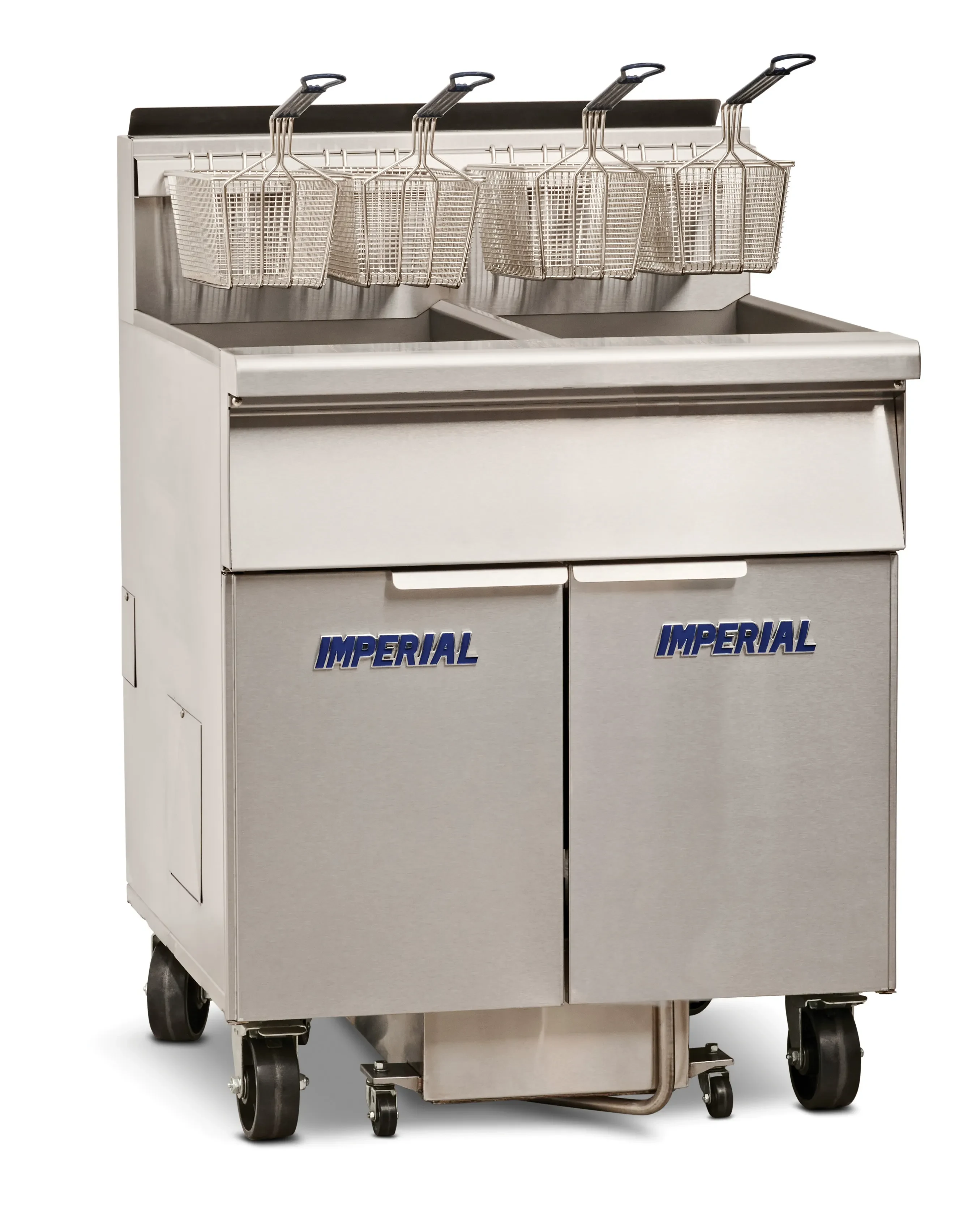 Imperial IFSSP275EUT Pro Series Electric Freestanding Tilt-Up Ribbon Fryer 2 Vat 75 Pound Heavy-Duty Electric Control — 208V, 3PH — main image