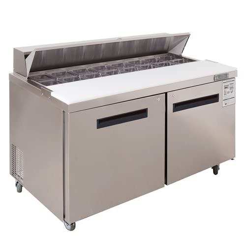 Westlake WKSR-60B Salad Prep Table Refrigerator 2 Door 33-40°F — main image