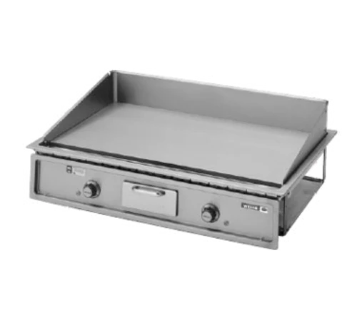 Wells G-196 Electric Built-In Griddle 34 Inch Wide Thermostatic Control Rectangle Polished Steel 0.5 Inch Thick Plate Medium-Duty — 208V, 3PH — main image
