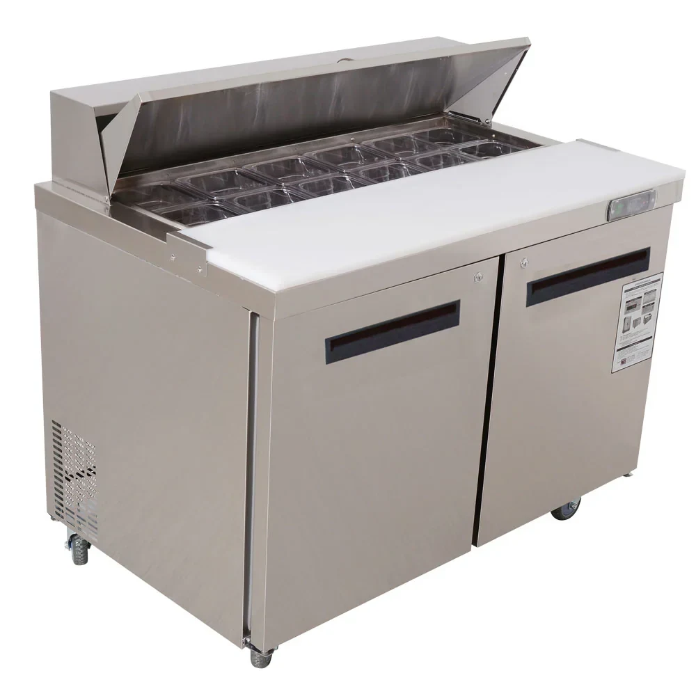 Westlake WKSR-48B Salad Prep Table Refrigerator 2 Door 33-40°F — main image