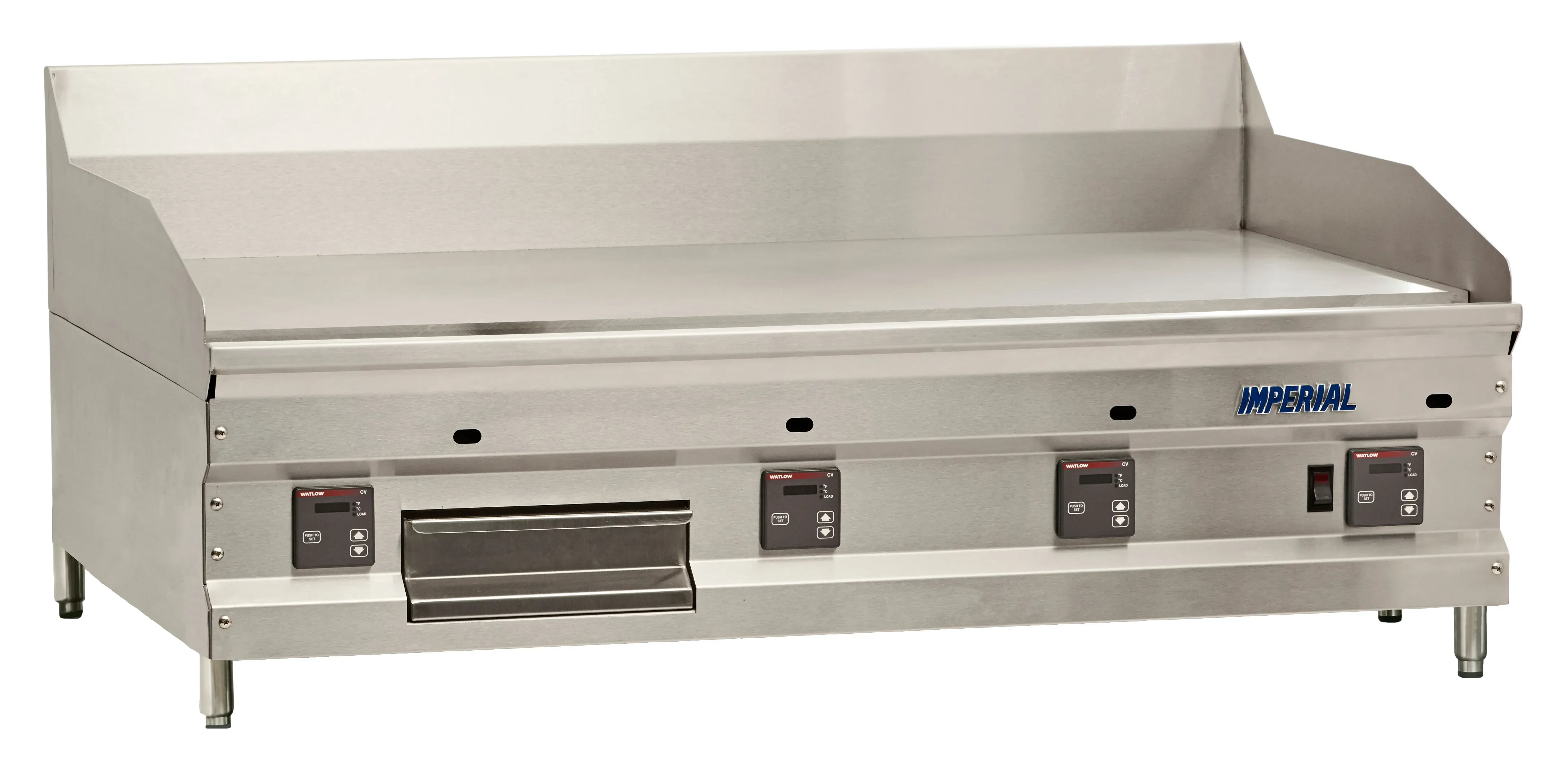 Imperial PSG60 Professional Gas Countertop Griddle 60 Inch Wide Digital Control Rectangle Polished Steel 1 Inch Thick Plate Heavy-Duty — Propane, 150000 BTU — main image
