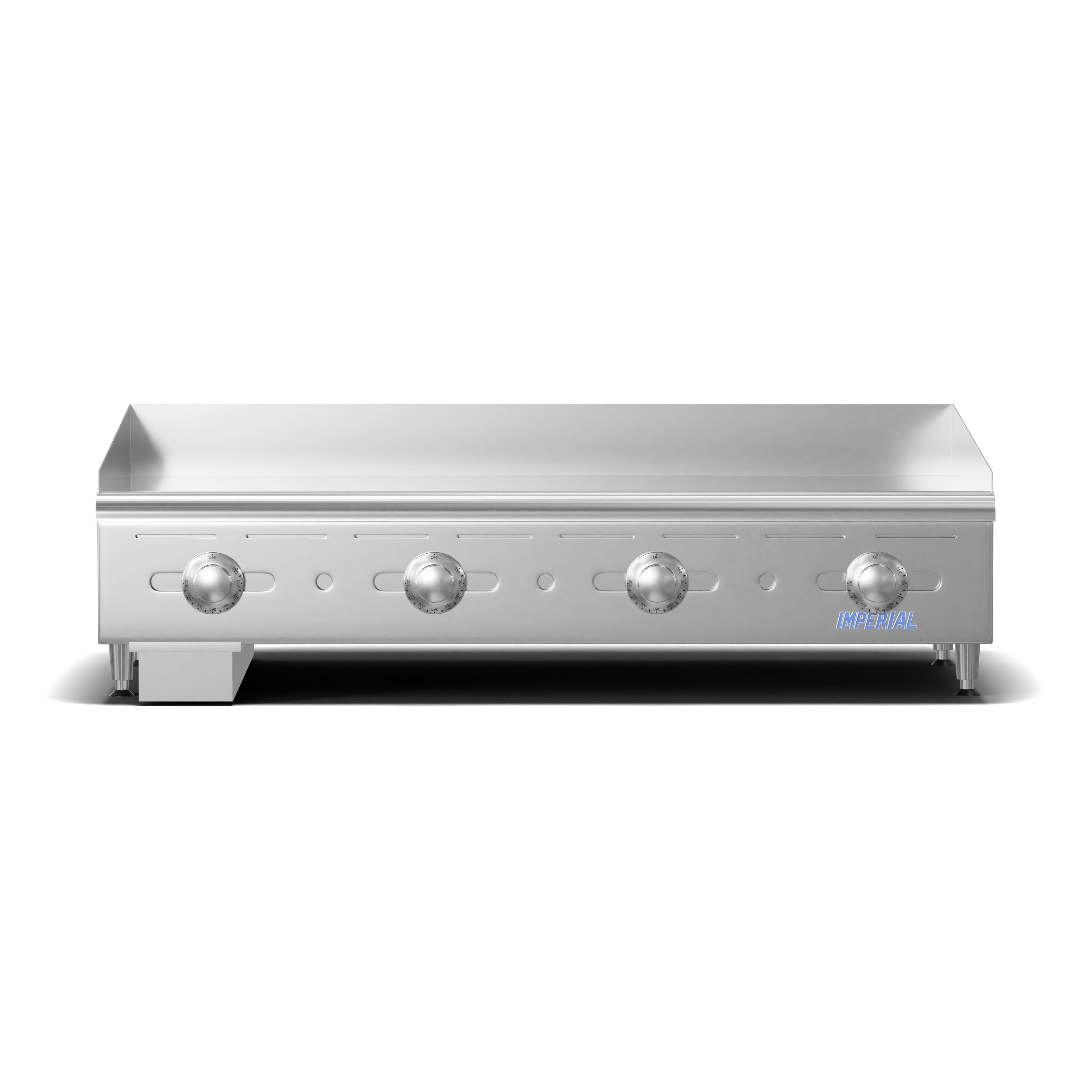 Imperial IMGA-4828 1 Pro Series Gas Countertop Griddle 48 Inch Wide Manual Control Rectangle Polished Steel 1 Inch Thick Plate Heavy-Duty — Natural Gas, 120000 BTU — view 2
