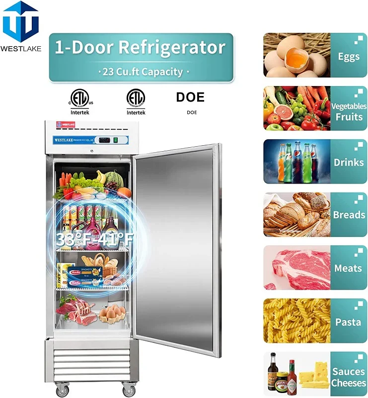 Westlake WKR-23B Reach-In Refrigerator 1 Door 33-40°F — view 6