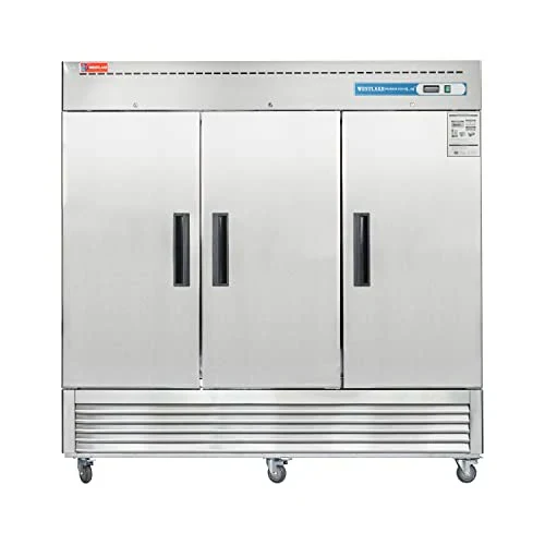 Westlake WKR-82B Reach-In Solid Door Merchandiser Refrigerator 3 Door 33-40°F — view 3
