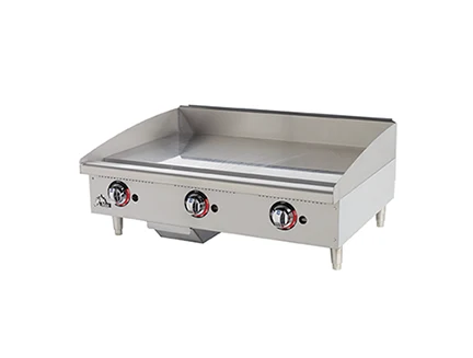 Star 636MF Star-Max® Series Gas Countertop Griddle 36 Inch Wide Manual Control Rectangle Polished Steel 1 Inch Thick Plate Medium-Duty — Natural Gas, 84900 BTU — main image