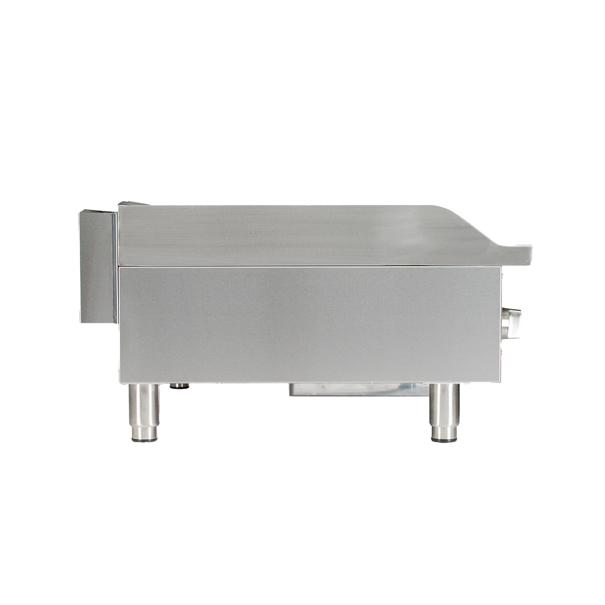 Globe GG36G Gas Countertop Griddle 36 Inch Wide Rotary Control Knob Control Rectangle Polished Steel 1 Inch Thick Plate Heavy-Duty — Natural Gas, 90000 BTU — view 3