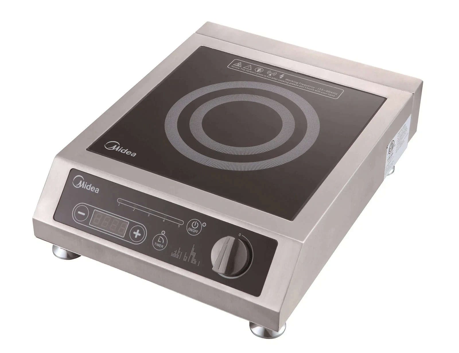 Midea- 3400 Watts Single Commercial Induction Cooker (MIC3400F) — main image