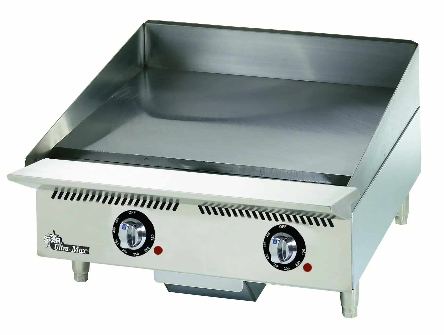 Star 824TA Ultra-Max® Series Gas Countertop Griddle 24 Inch Wide Mechanical Snap Action Thermostat Control Rectangle Polished Steel 1 Inch Thick Plate Heavy-Duty — Natural Gas,... — main image
