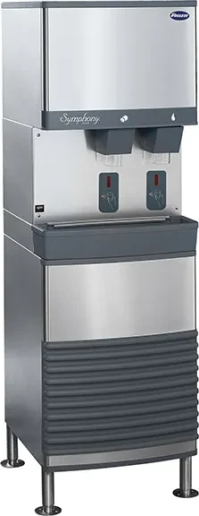 Follett Symphony Plus™ 25FB414W-S Freestanding Ice and Water Dispenser 425 Pound Daily Production 25 Pound Storage SensorSAFE™ Dispense Nugget Style Ice — 115V, 1PH — main image