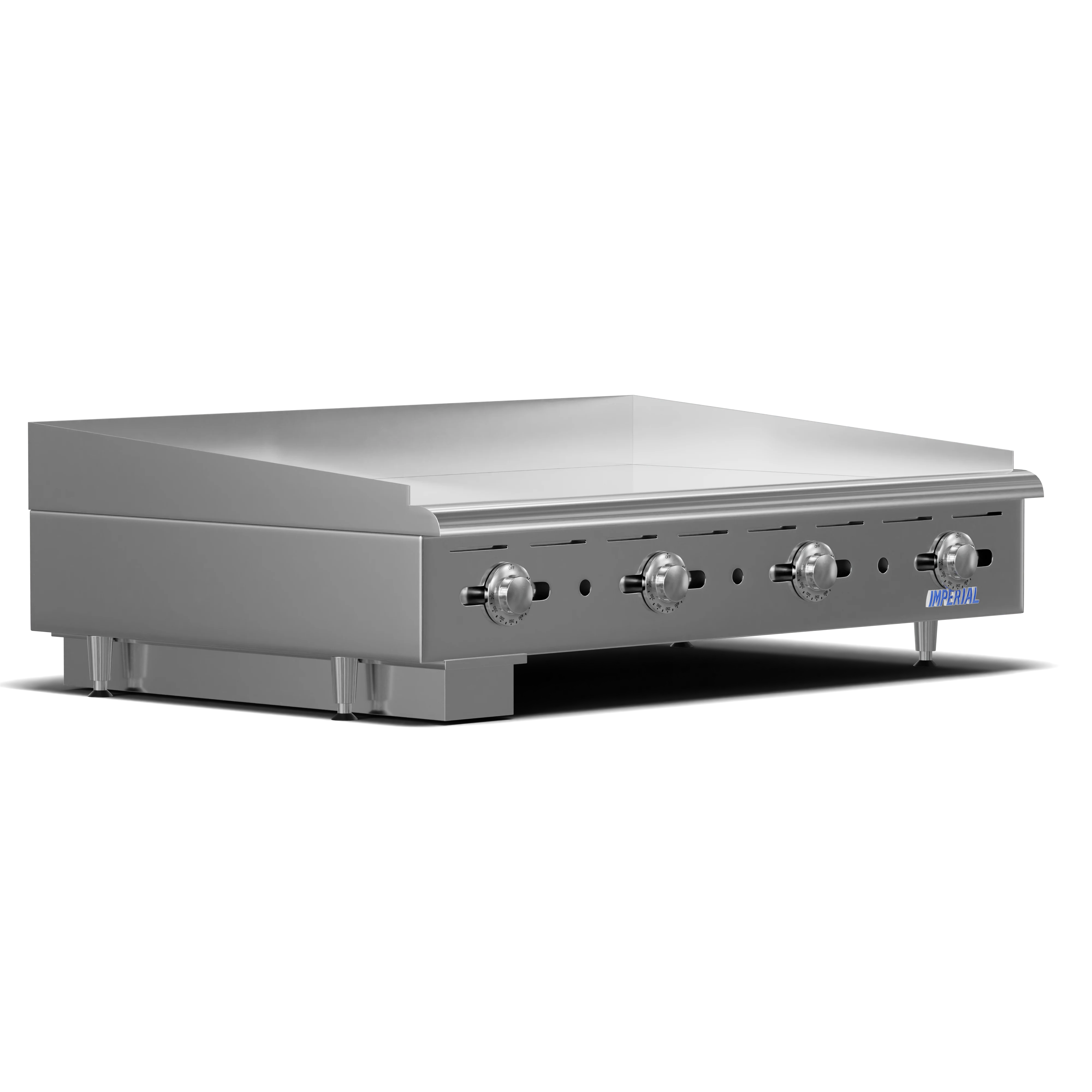 Imperial IMGA-4828 1 Pro Series Gas Countertop Griddle 48 Inch Wide Manual Control Rectangle Polished Steel 1 Inch Thick Plate Heavy-Duty — Natural Gas, 120000 BTU — view 4