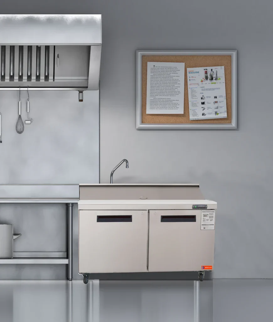 Westlake WKSR-48B Salad Prep Table Refrigerator 2 Door 33-40°F — view 3