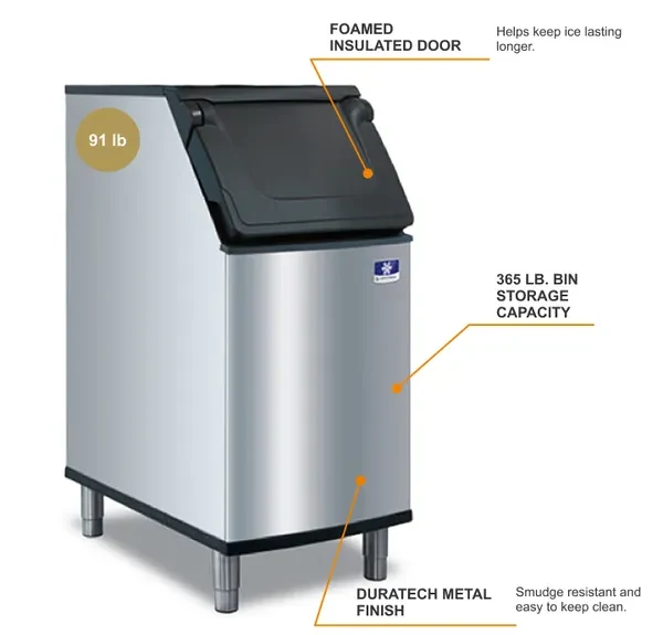 Manitowoc D-400: 30" D-Style Ice Storage Bin – 365 lb Capacity — view 2