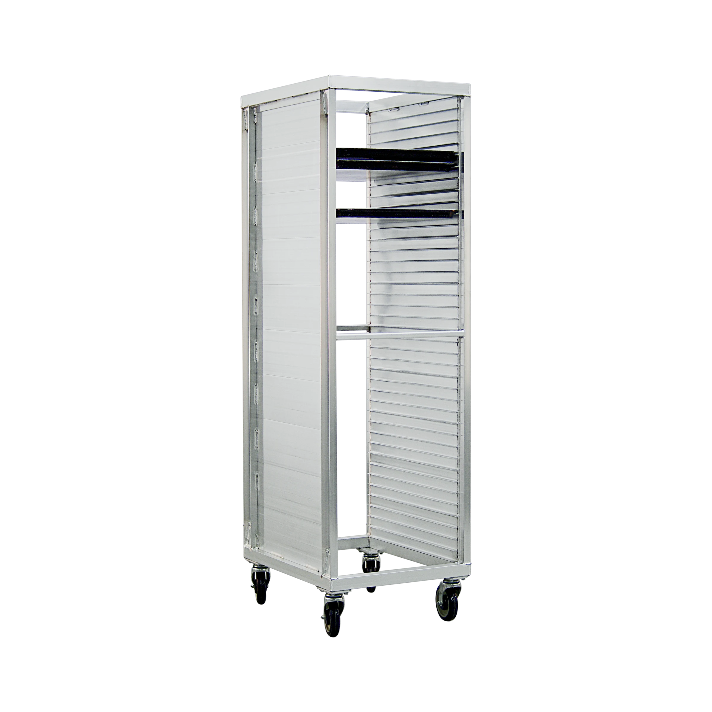 Carter-Hoffmann® O8639 Portable Aluminum Pan Rack Single Width Extruded Side Panel Style Side-Loaded 39 Pan Capacity — view 3