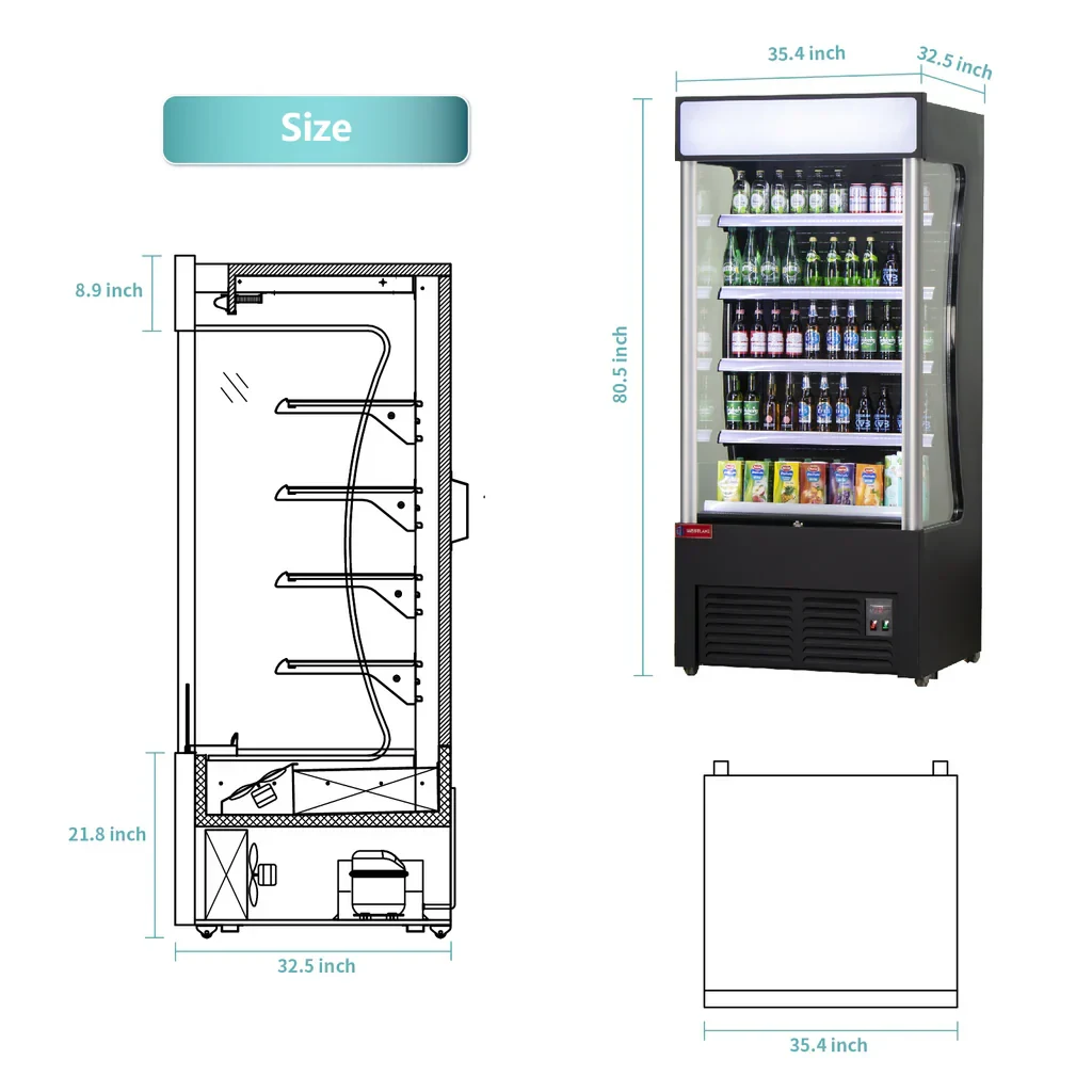 Westlake LD3-2Z-C2 Open Air Cooler 36" 33-39°F — view 4