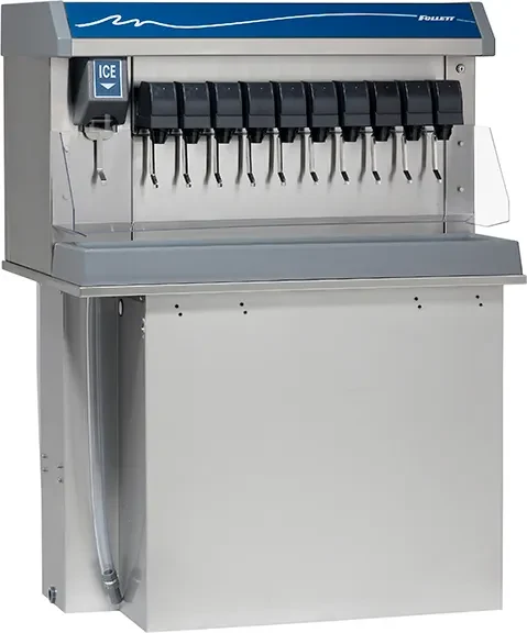 Follett Vision™ Series VU300B8LL Drop-In Ice and Beverage Dispenser 300 Pound Storage Lever Dispense Cube, Nugget Style Ice — 115V, 1PH — main image