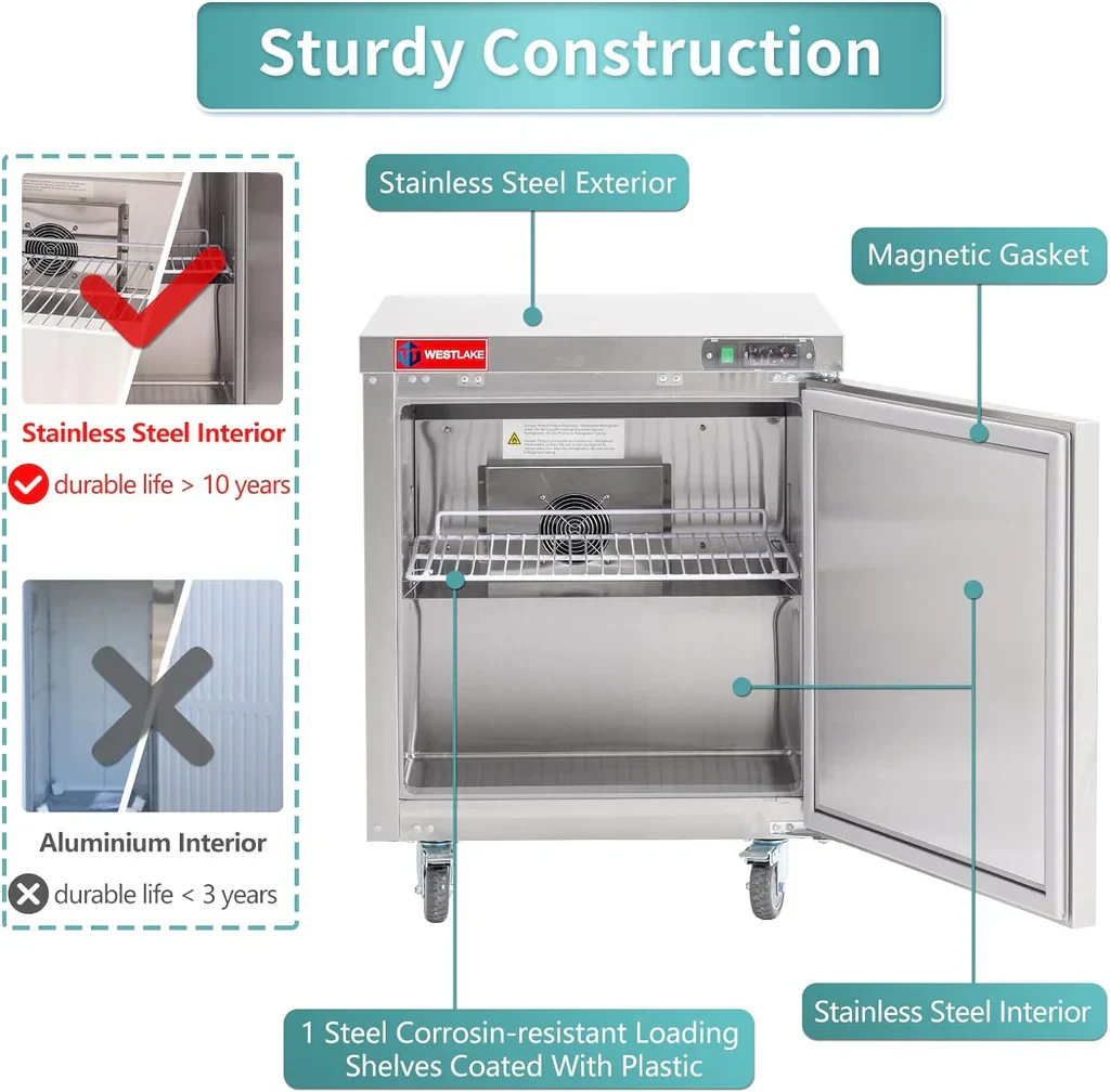 Westlake WKTF-27B Undercounter Freezer 1 Door -8-0°F — view 2