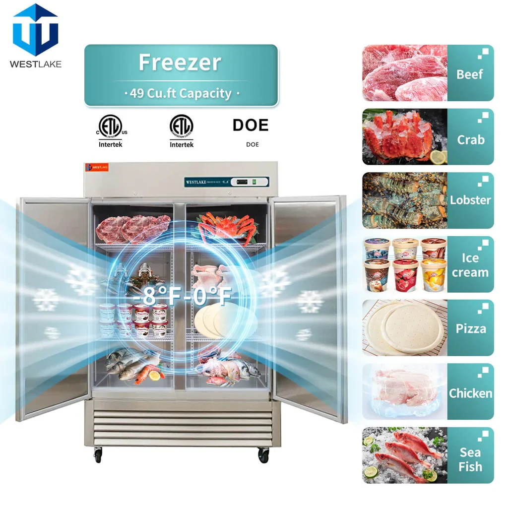 Westlake WKF-49B Reach-In Freezer 2 Door -8-0°F — view 2