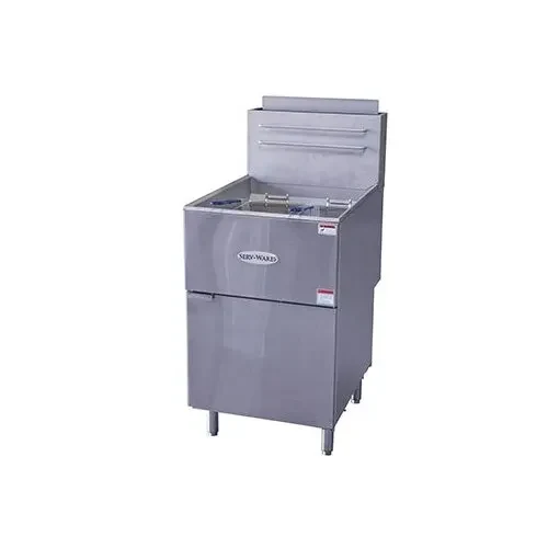 Serv-Ware SGF-70N 70 lb Natural Gas Floor Fryer 150,000 BTU (5 Burners) — main image