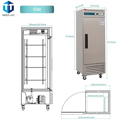 Westlake WKF-23B Reach-In Freezer 1 Door -8-0°F — view 3