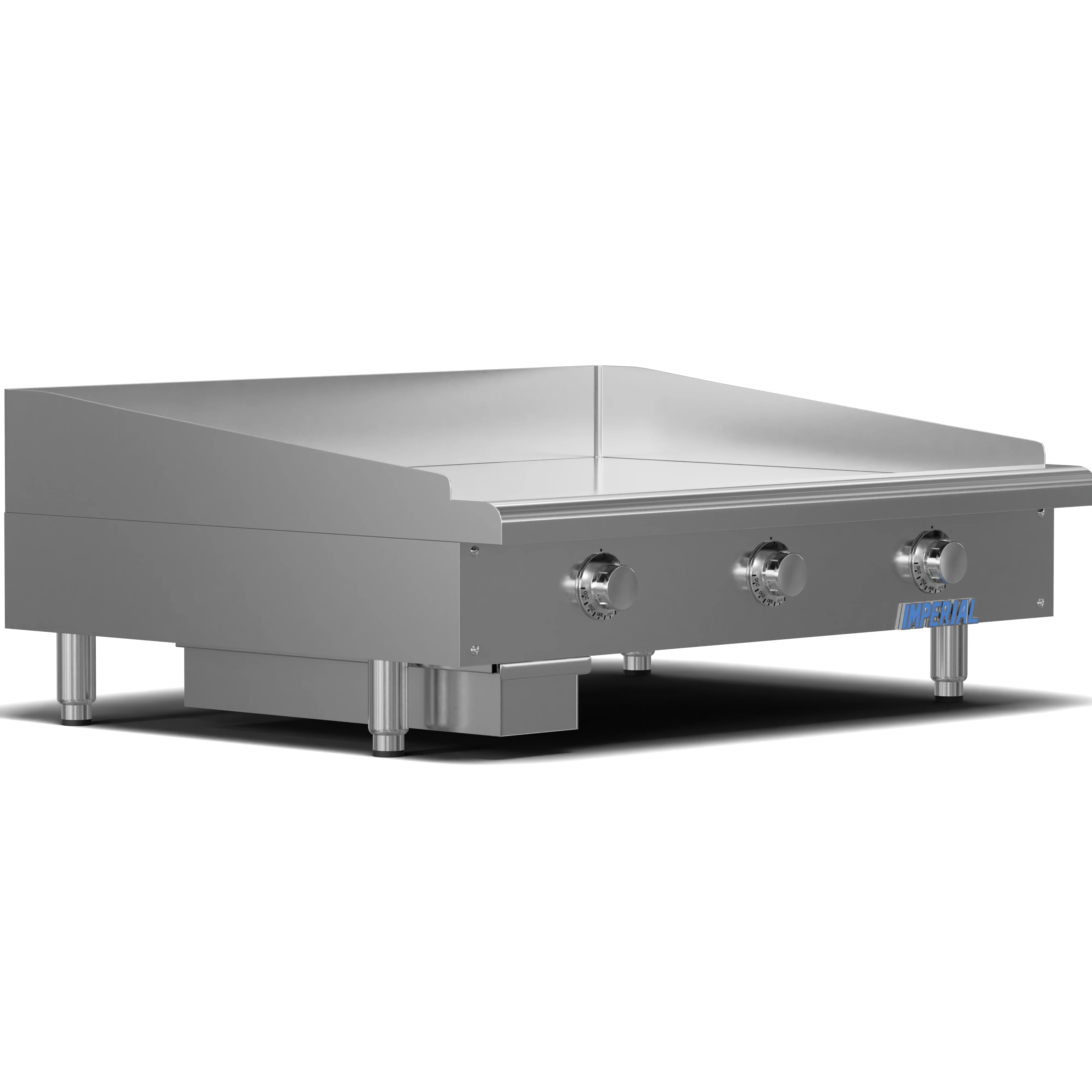 Imperial ITG-36-E Pro Series Electric Countertop Griddle 36 Inch Wide Thermostatic Control Rectangle Polished Steel 0.5 Inch Thick Plate Heavy-Duty — 480V, 3PH — view 4