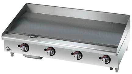 Star 648MF Star-Max® Series Gas Countertop Griddle 48 Inch Wide Manual Control Rectangle Polished Steel 1 Inch Thick Plate Medium-Duty — Propane, 113200 BTU — main image