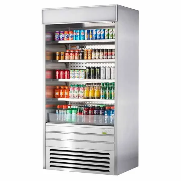 Turbo Air TOM-36ES-N Stainless Steel Vertical Air Curtain Open Display Merchandiser 36"W