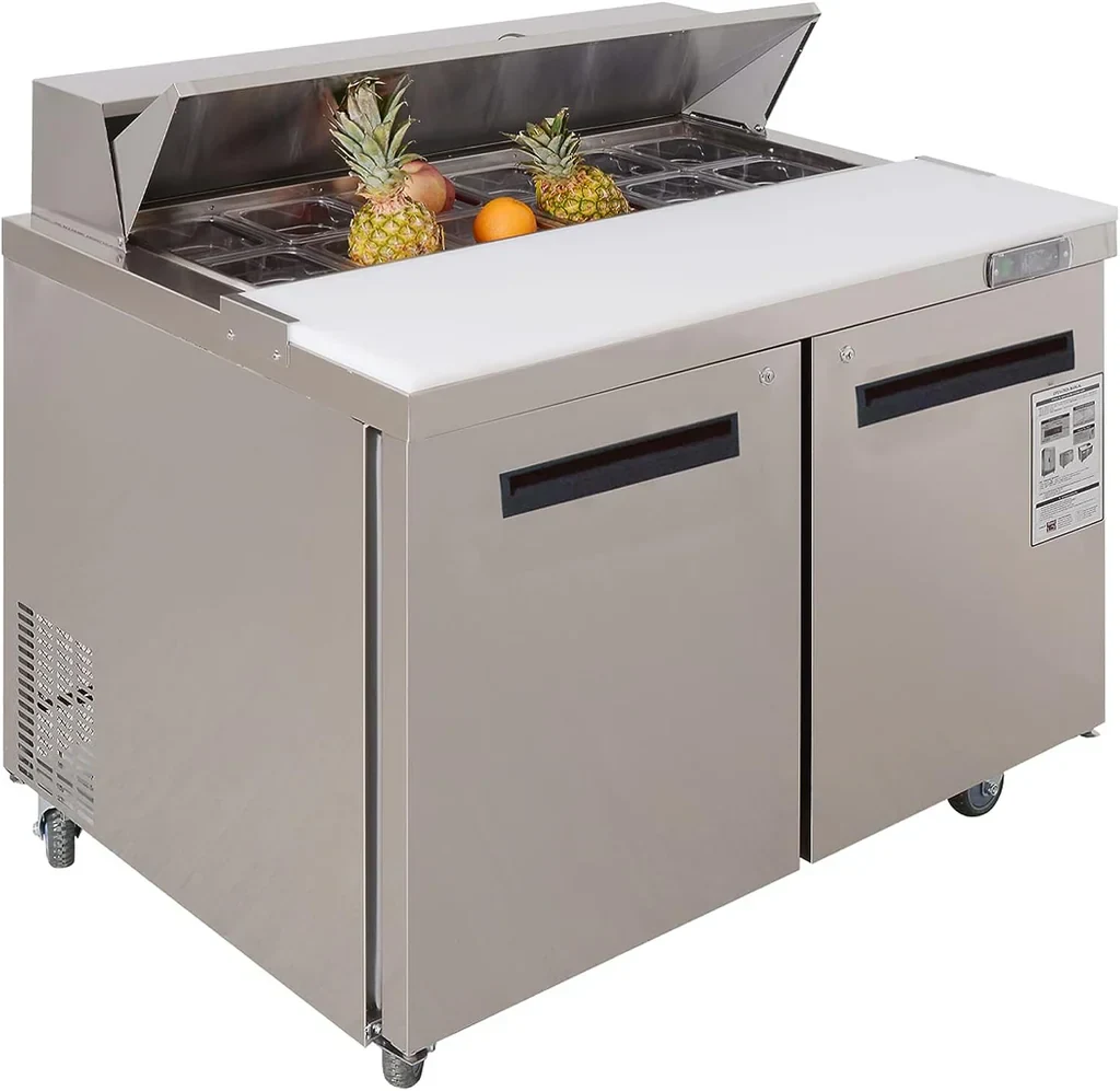 Westlake WKSR-48BM Salad Prep Table Refrigerator 2 Door 33-40°F — main image