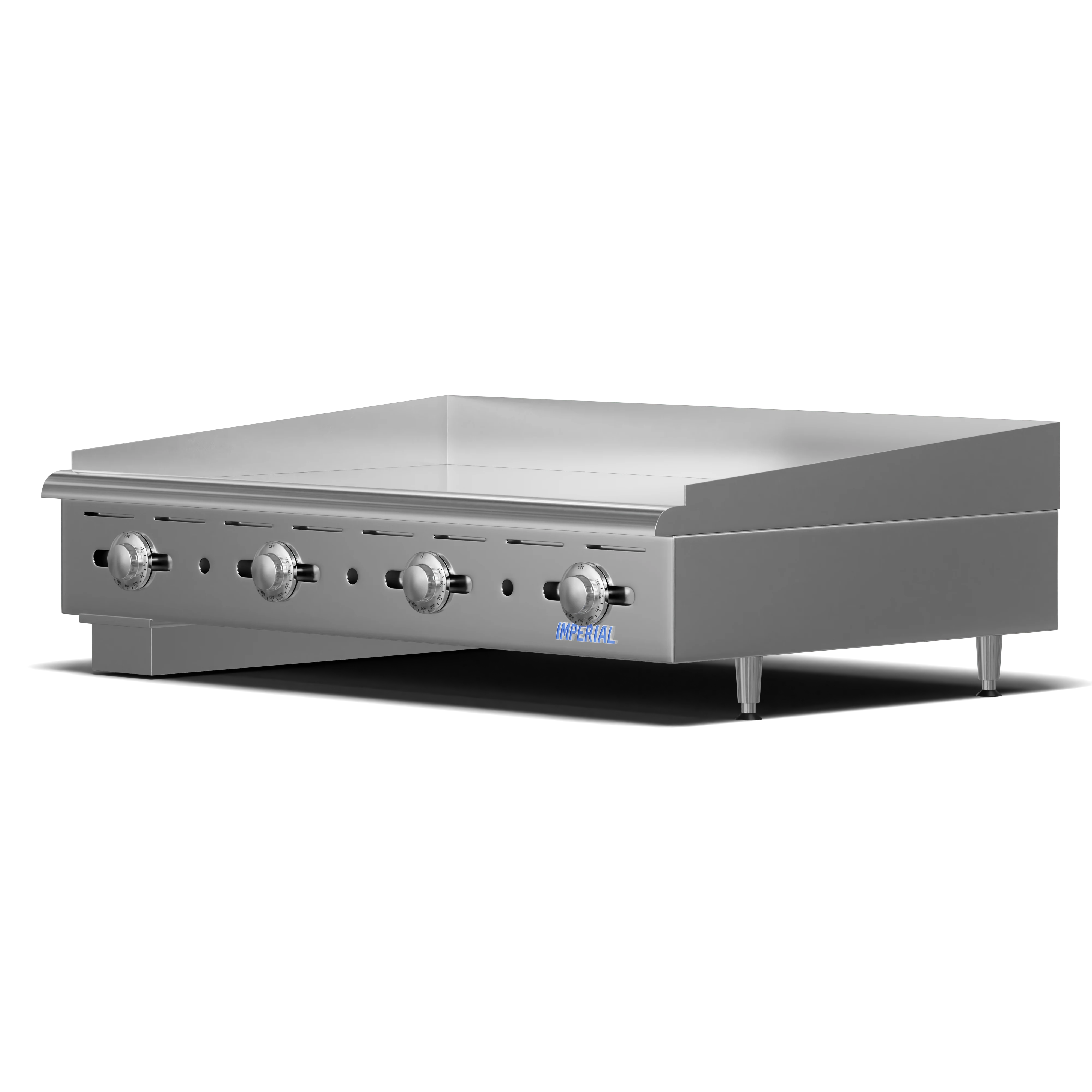 Imperial IMGA-4828 1 Pro Series Gas Countertop Griddle 48 Inch Wide Manual Control Rectangle Polished Steel 1 Inch Thick Plate Heavy-Duty — Natural Gas, 120000 BTU — view 3