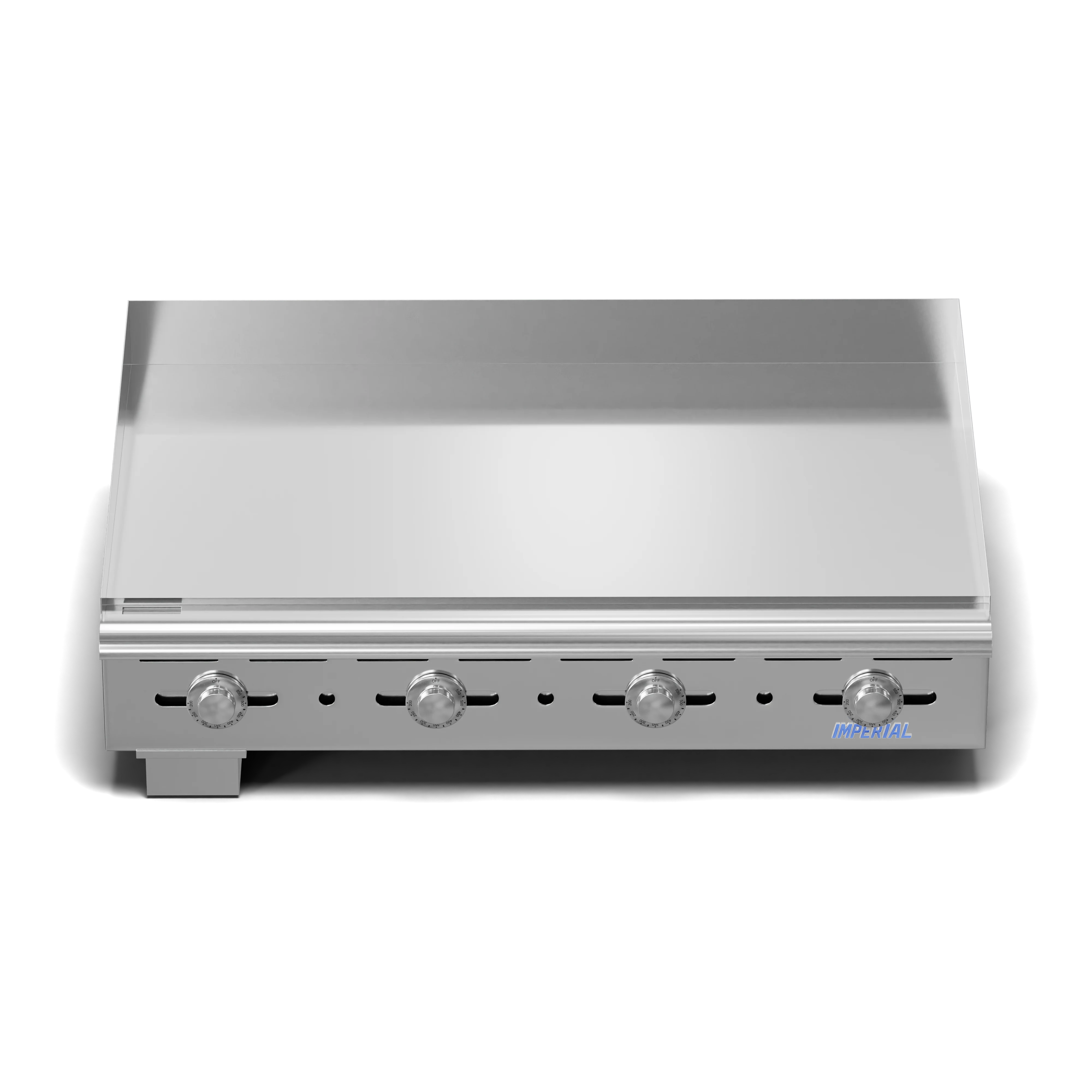 Imperial IMGA-4828 1 Pro Series Gas Countertop Griddle 48 Inch Wide Manual Control Rectangle Polished Steel 1 Inch Thick Plate Heavy-Duty — Natural Gas, 120000 BTU — view 5