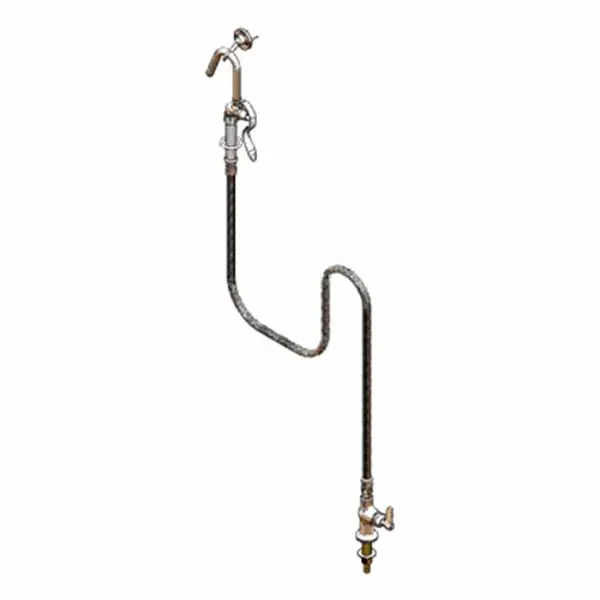 T&S B-0305-102A-CR Single Hole Deck Mount Pantry Base with 68" Hose