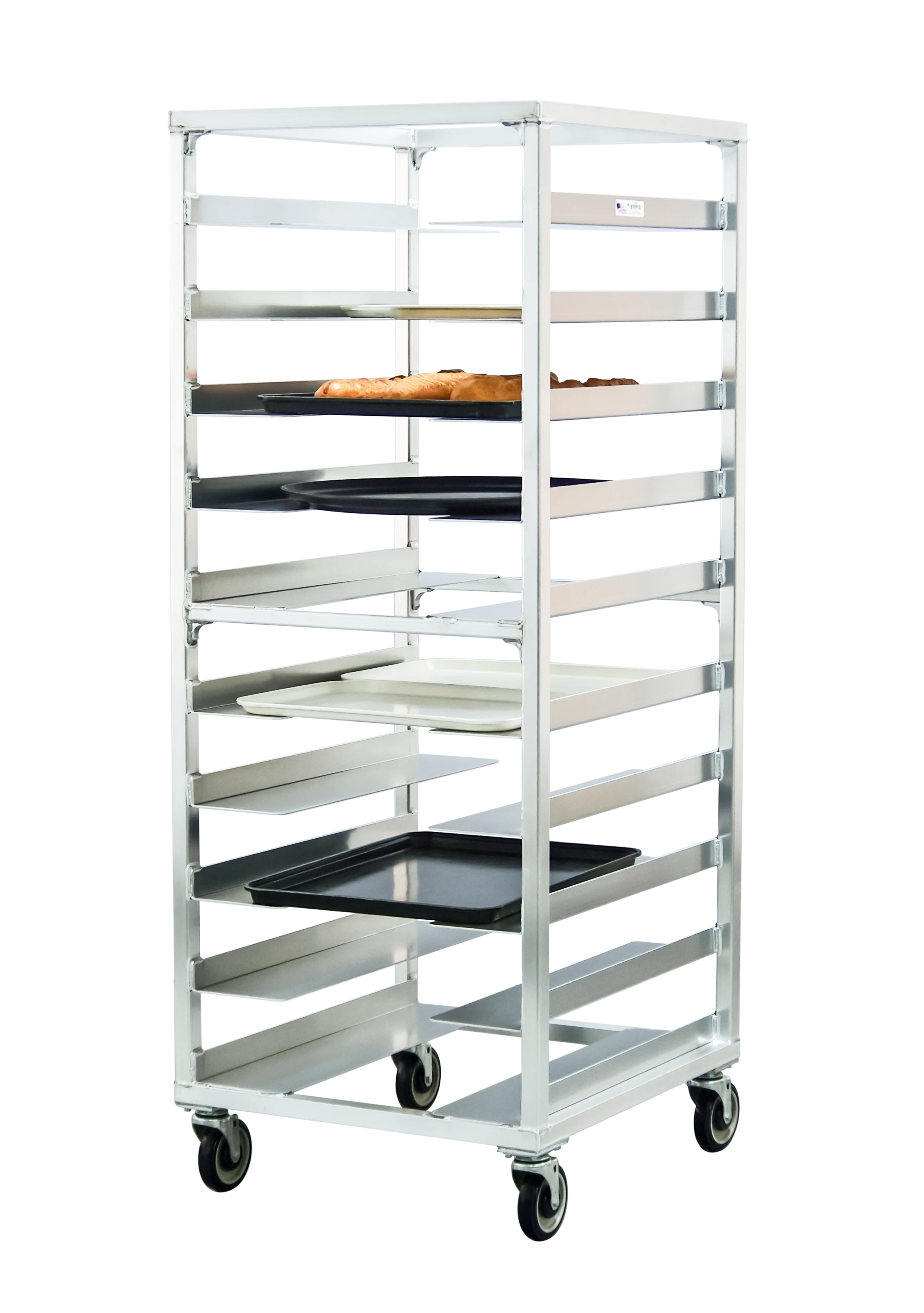 Carter-Hoffmann® O1610 Portable Aluminum Pan Rack Single Width Mobile Style End-Loaded 10 Pan Capacity — view 3