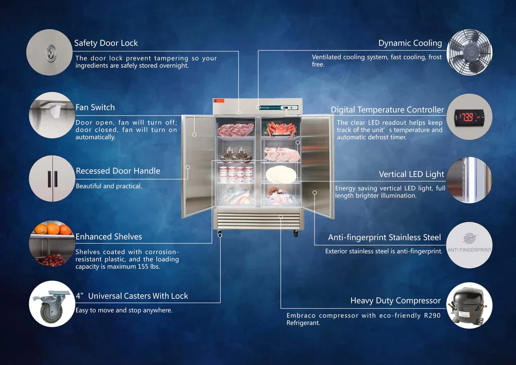Westlake WKF-49B Reach-In Freezer 2 Door -8-0°F — view 6