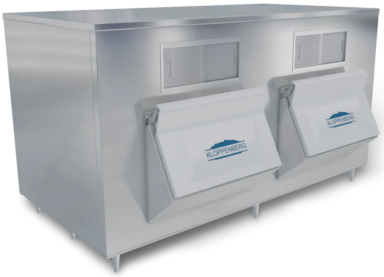 Kloppenberg 2845-SBB Ice Storage Bin 3557 Pound Capacity Stainless Steel Interior — main image