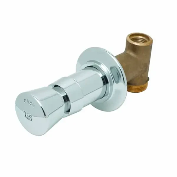 T&S B-1029 Concealed Straight Valve with Push Button