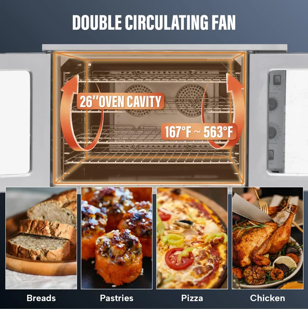 Westlake GCO511S Double Convection Oven 39" 60,000 Btu x2 — view 6