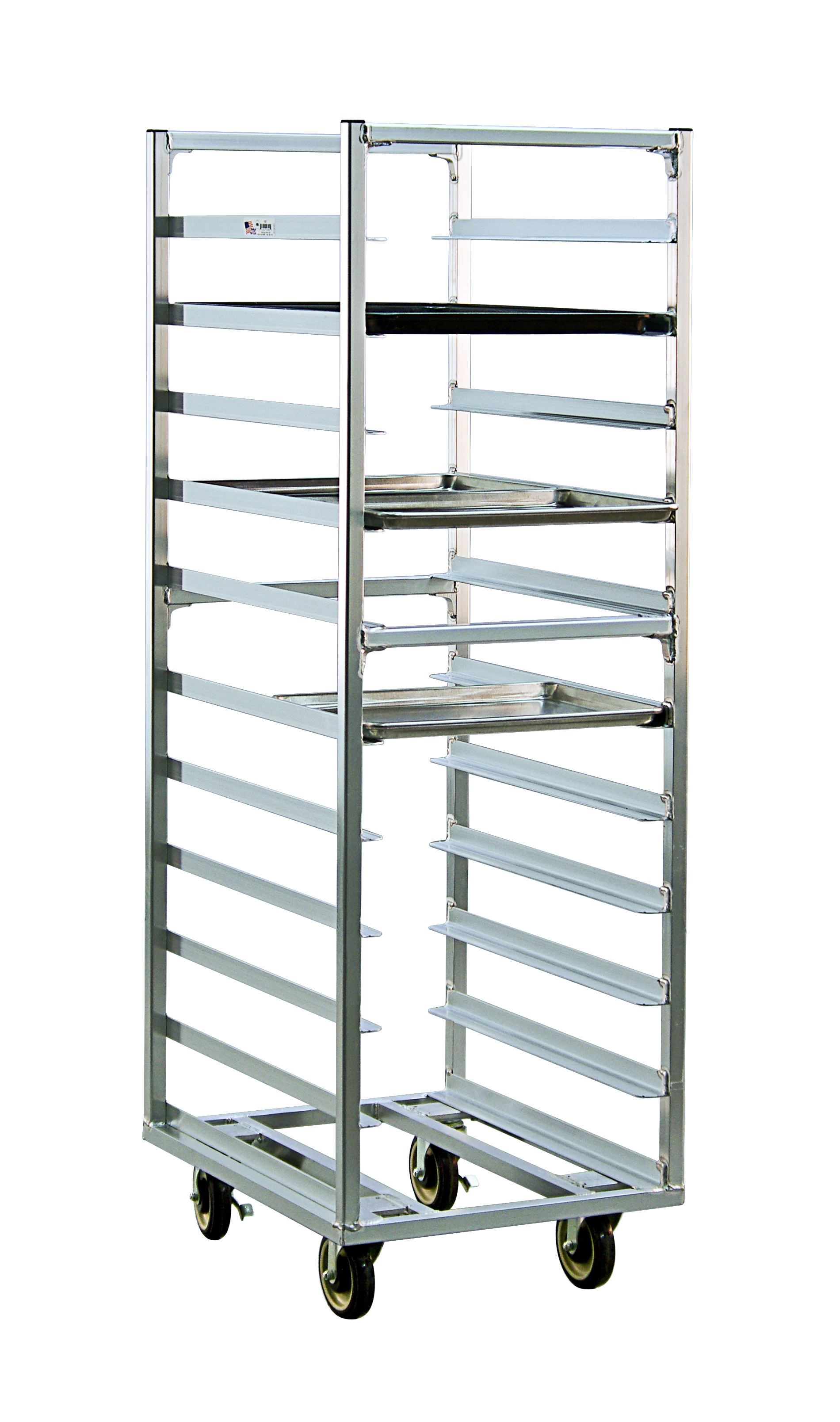 Carter-Hoffmann® O8611 Portable Aluminum Pan Rack Single Width Open Style End-Loaded 11 Pan Capacity — view 2