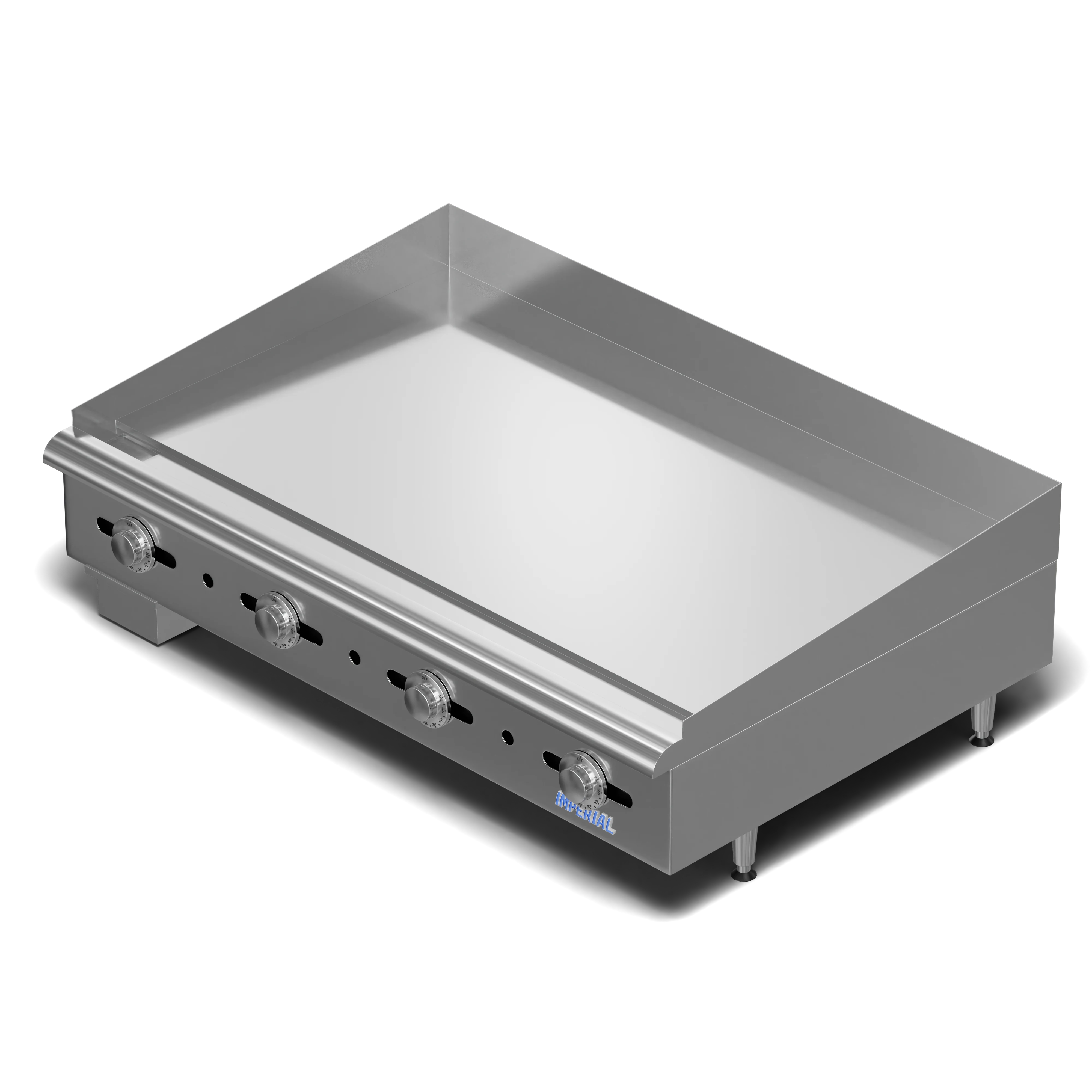 Imperial IMGA-4828 1 Pro Series Gas Countertop Griddle 48 Inch Wide Manual Control Rectangle Polished Steel 1 Inch Thick Plate Heavy-Duty — Natural Gas, 120000 BTU — view 6