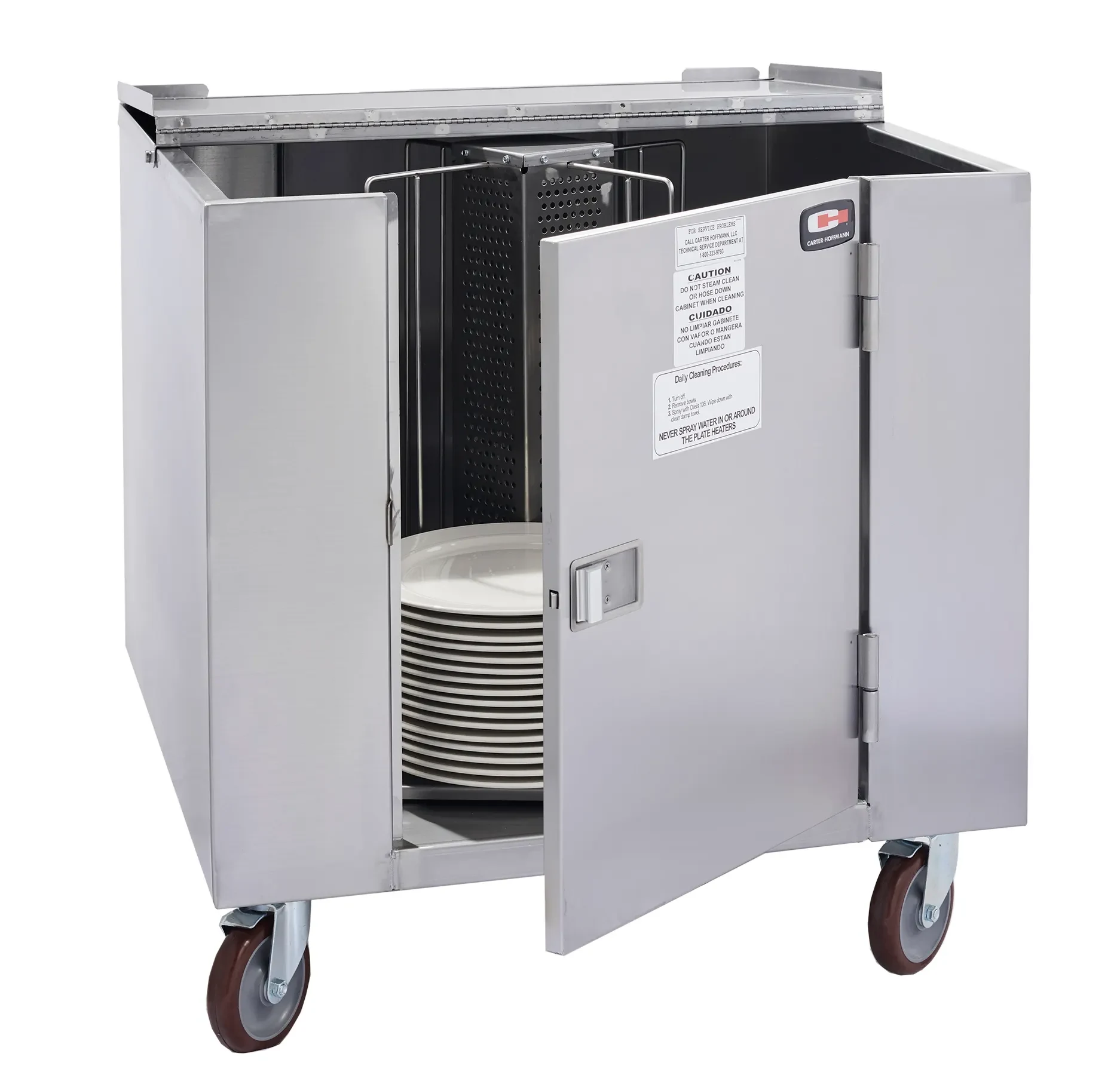 Carter-Hoffmann® CD260 Plate Dispenser Ambient 4 Silos 252 Plate Capacity 12 Inch Max Plate Size