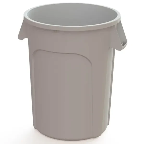 Impact GC440101 44-Gallon White Round Commercial Trash Container