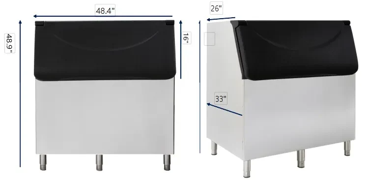 Icetro IB-085-48 Ice Storage Bin 816 Pound Capacity High Density Urethane Interior — view 2