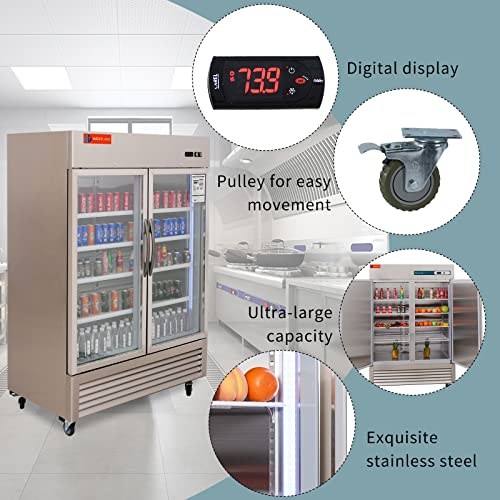Westlake WKR-49BG Glass Door Merchandiser Refrigerator 2 Door 33-40°F — view 9
