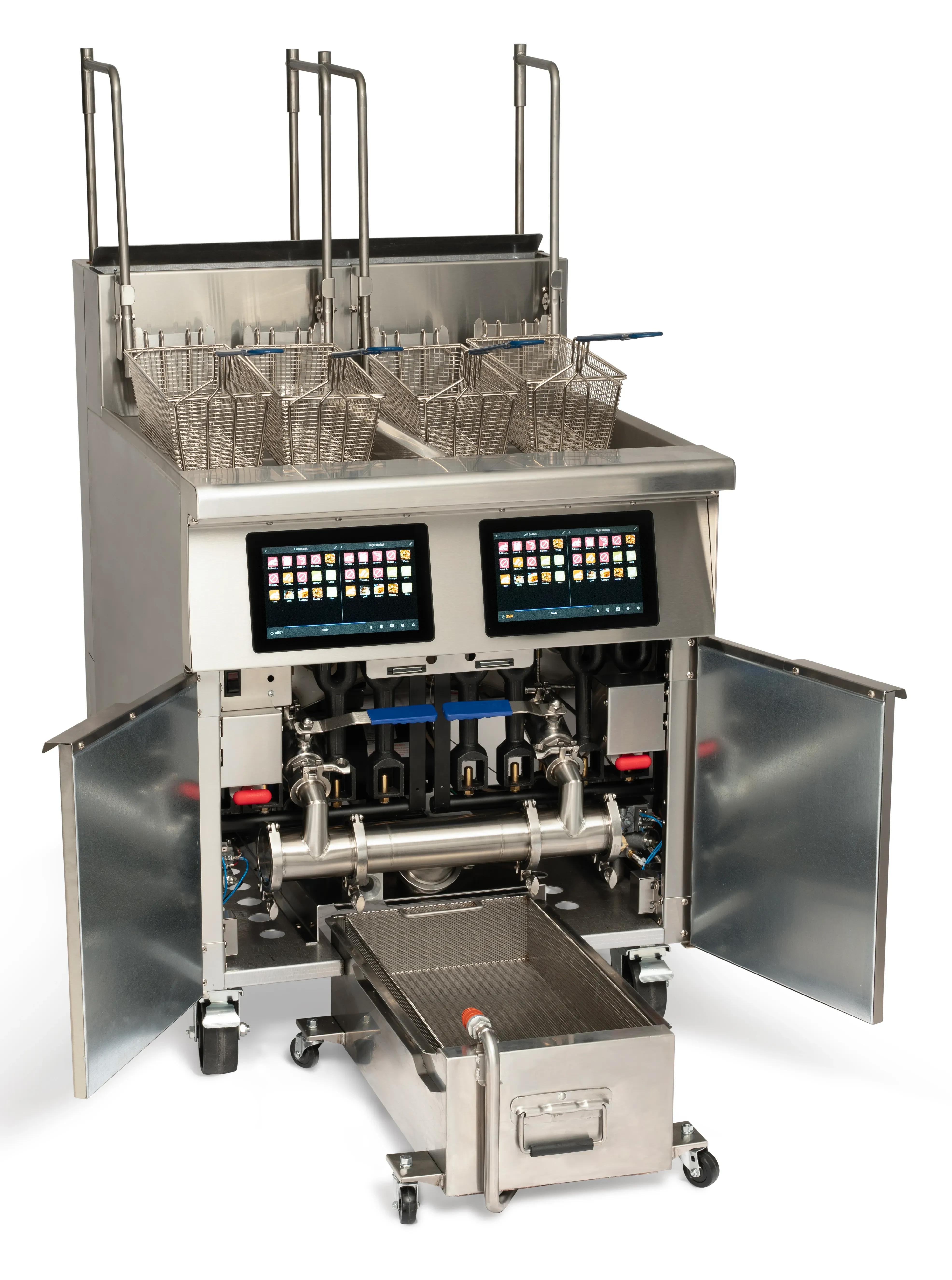 Imperial IFSSP375EUC Pro Series Electric Freestanding Tilt-Up Ribbon Fryer 3 Vat 75 Pound Heavy-Duty Electronic Thermostat Control — 240V, 3PH — view 4