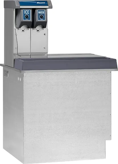 Follett Vision™ Series VU155N0LP Drop-In Ice and Water Dispenser 150 Pound Storage Push-Button Dispense Cube, Nugget Style Ice — 115V, 1PH — main image