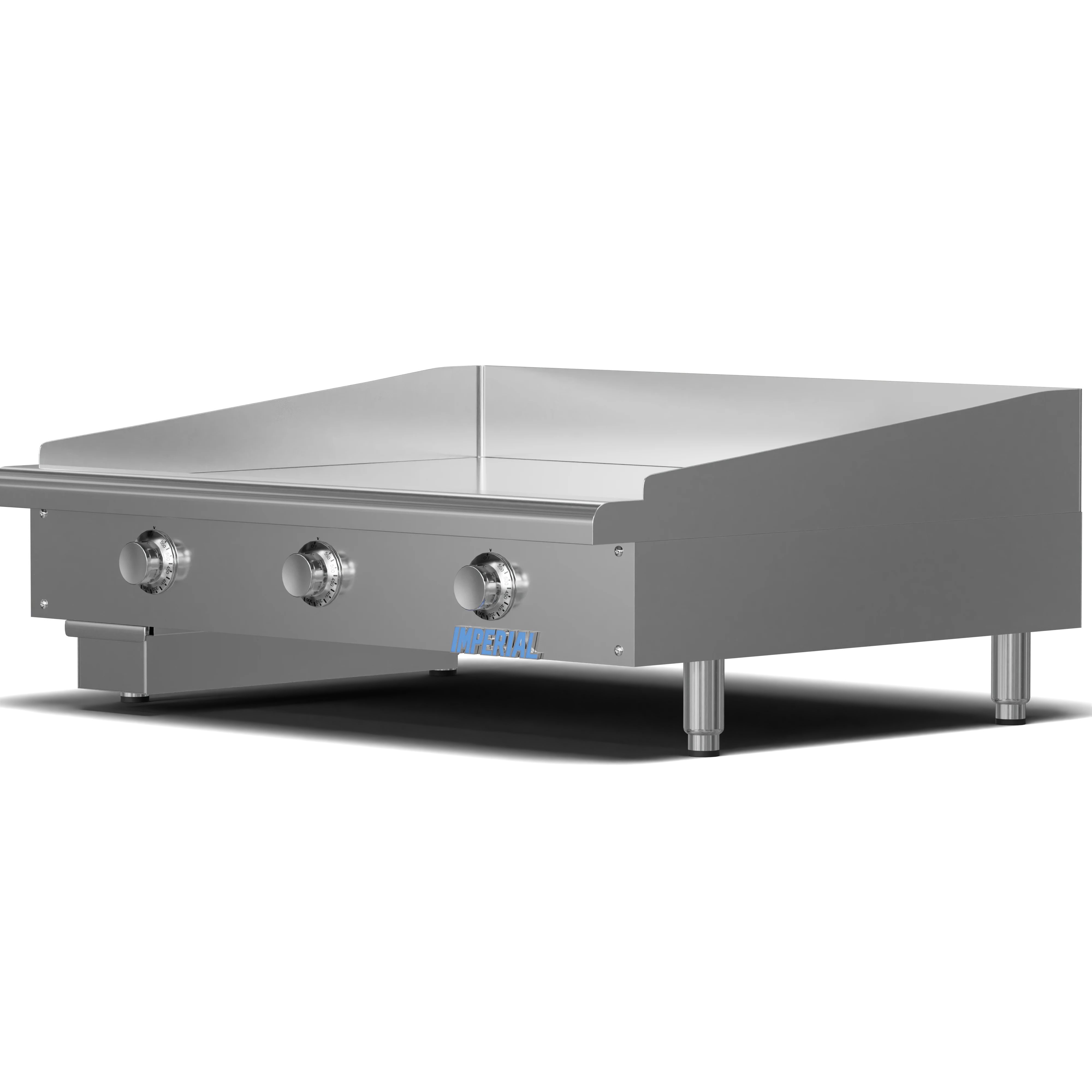 Imperial ITG-36-E Pro Series Electric Countertop Griddle 36 Inch Wide Thermostatic Control Rectangle Polished Steel 0.5 Inch Thick Plate Heavy-Duty — 480V, 3PH — view 3
