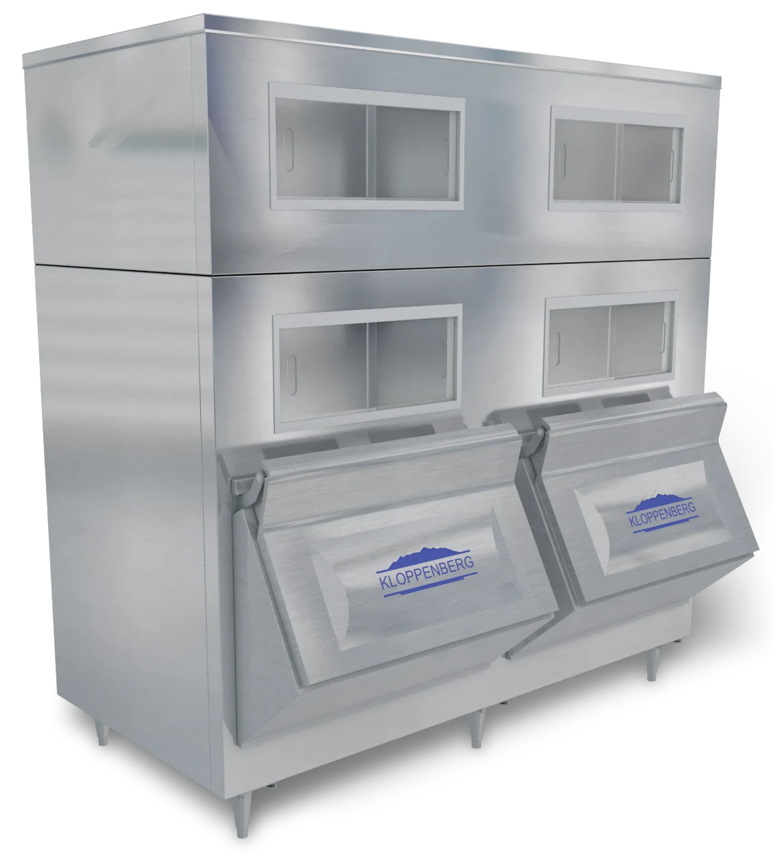 Kloppenberg 3147-SBB Ice Storage Bin 4470 Pound Capacity Stainless Steel Interior — main image