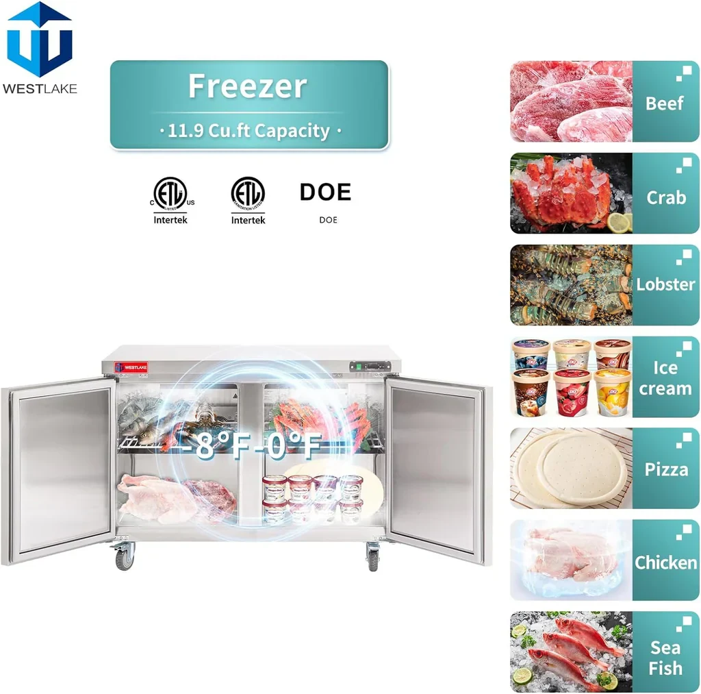 Westlake WKTF-48B Undercounter Freezer 2 Door -8-0°F — view 4