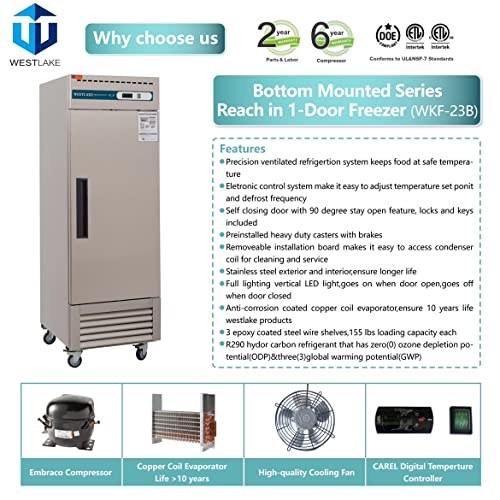 Westlake WKF-23B Reach-In Freezer 1 Door -8-0°F — view 7