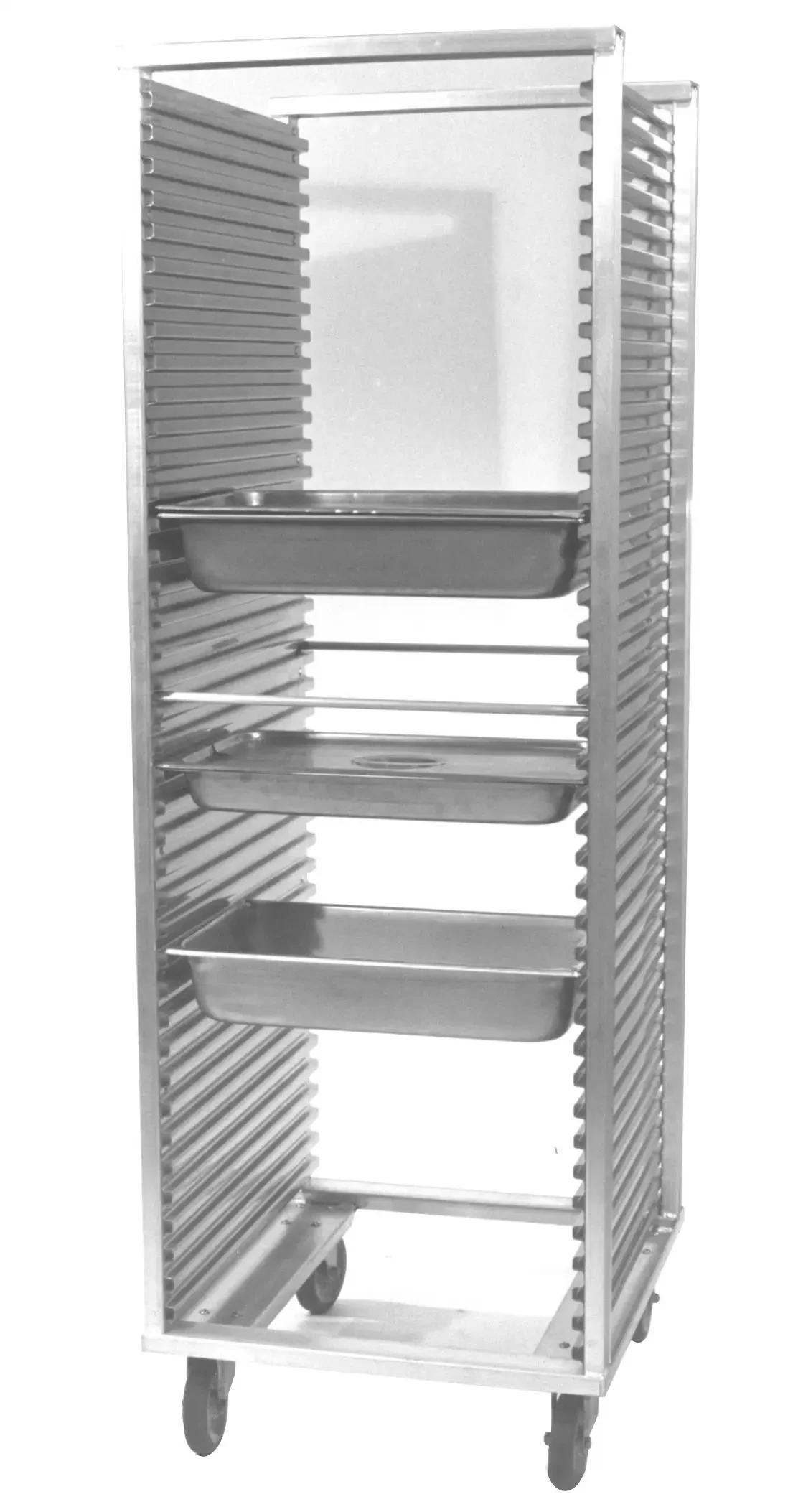 Carter-Hoffmann® O8631 Portable Aluminum Pan Rack Single Width Open Style Side-Loaded 31 Pan Capacity — main image